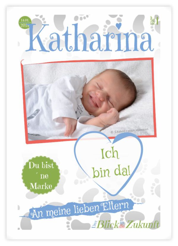 Geburtskarte Stil "Katharina"