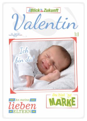 Geburtskarte Stil "Valentin"