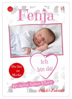 Geburtskarte Stil "Fenja"