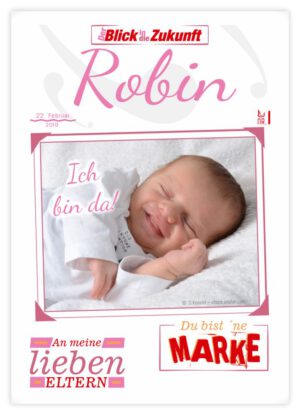 Geburtskarte Stil "Robin"