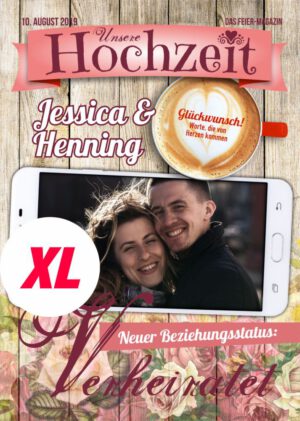 Hochzeitszeitung XL - Stil "Romantisch" - Cover "Neuer Beziehungsstatus"