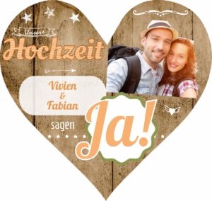 Bierdeckel zur Hochzeit - Stil "Vintage" - Cover "Ja!"